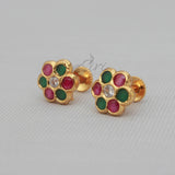 Multi Stones Traditional Studs Earrings