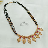 Beautiful Black Spinels Necklace in Lakshmi Kasu