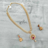 Beautiful AD Stone Designer Long Necklace Set