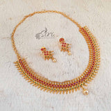 Multi Colour Stone Fashion Jewellery Traditional Necklace Set