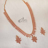 Traditional Small Rubies Mango Design Long Necklace